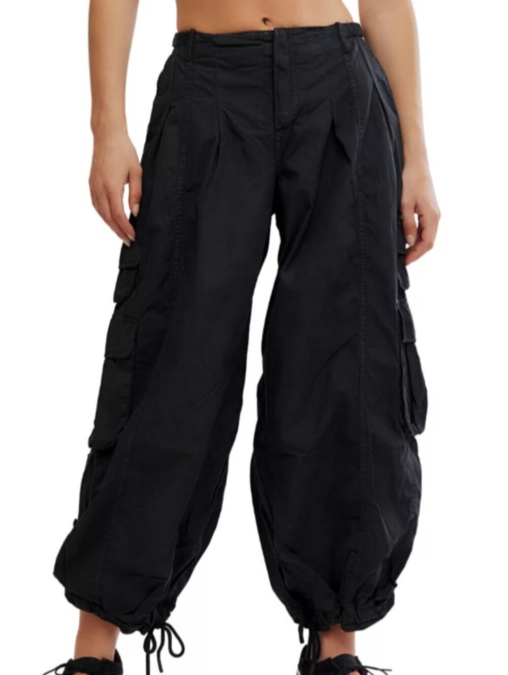 Parachute Cargo Pants Size Small-black Cargo Pants